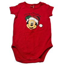 Load image into Gallery viewer, Unisex Disney, Mickey Mouse cotton Christmas bodysuit / romper, EUC, size 1,  