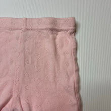 Load image into Gallery viewer, Girls Baby Berry, pointelle cotton footed leggings / bottoms, GUC, size 00,  