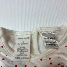 Load image into Gallery viewer, Girls Baby Berry, Christmas tutu romper, EUC, size 1,  