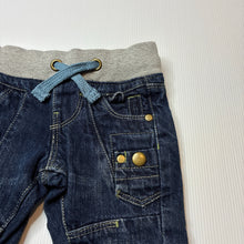 Load image into Gallery viewer, Boys Lily &amp; Dan, lined denim pants, elasticated, EUC, size 0,  