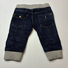 Load image into Gallery viewer, Boys Lily &amp; Dan, lined denim pants, elasticated, EUC, size 0,  