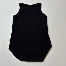 Load image into Gallery viewer, Unisex Bonds, black stretchy singletsuit romper, EUC, size 0,  