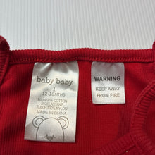 Load image into Gallery viewer, Girls Baby Baby, red tutu romper dress, EUC, size 1, L: 38cm