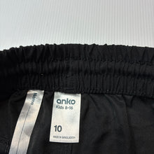 Load image into Gallery viewer, Boys Anko, black lightweight shorts, elasticated, EUC, size 10,  