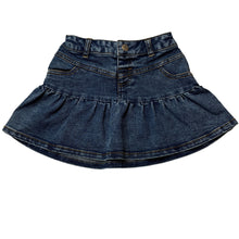 Load image into Gallery viewer, Girls Breakers, blue stretch denim skirt, adjustable, GUC, size 2,  
