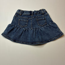 Load image into Gallery viewer, Girls Breakers, blue stretch denim skirt, adjustable, GUC, size 2,  