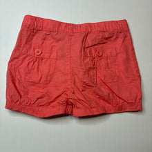 Load image into Gallery viewer, Girls Fun Spirit, lightweight coral cotton shorts, adjustable, EUC, size 6,  