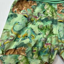 Load image into Gallery viewer, Unisex stretchy, shorts, elasticated, dinosaurs, no labels, W: 23cm across unstretched, EUC, size 3-4,  