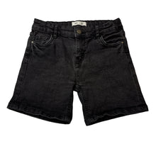 Load image into Gallery viewer, Unisex Cotton On, black stretch denim shorts, adjustable, GUC, size 8,  
