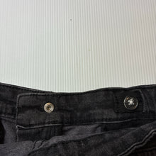 Load image into Gallery viewer, Unisex Cotton On, black stretch denim shorts, adjustable, GUC, size 8,  