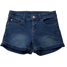 Load image into Gallery viewer, Girls Anko, blue stretch denim shorts, adjustable, EUC, size 10,  