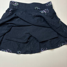 Load image into Gallery viewer, Girls Anko, navy cotton skirt, built-in shorts, elasticated, GUC, size 4,  