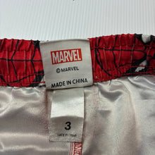 Load image into Gallery viewer, Boys Marvel, Spiderman lightweight board shorts, elasticated, FUC, size 3,  