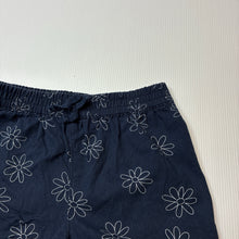 Load image into Gallery viewer, Girls Target, navy floral cotton shorts, elasticated, GUC, size 3,  