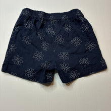 Load image into Gallery viewer, Girls Target, navy floral cotton shorts, elasticated, GUC, size 3,  