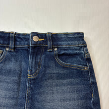 Load image into Gallery viewer, Girls Target, blue stretch denim skirt, adjustable, EUC, size 5,  