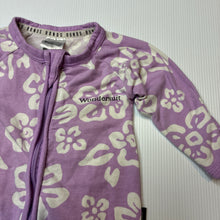 Load image into Gallery viewer, Girls Bonds, floral zip wondersuit / zippy / romper, GUC, size 0000,  