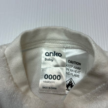 Load image into Gallery viewer, Unisex Anko, terry zip coverall / romper, EUC, size 0000,  