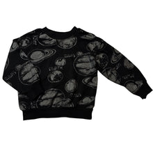 Load image into Gallery viewer, Boys H&amp;M, black fleece lined sweater / jumper, planets, GUC, size 3,  