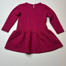 Load image into Gallery viewer, Girls Target, soft feel textured long sleeve dress, GUC, size 2, L: 46cm