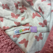 Load image into Gallery viewer, Girls Higgledee, pink fleece hooded cardigan / sweater, GUC, size 0,  