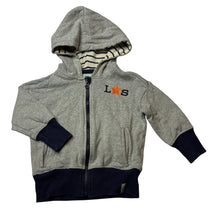 Load image into Gallery viewer, Boys Lilly + Sid, fleece lined organic cotton zip hoodie sweater, FUC, size 1,  