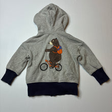 Load image into Gallery viewer, Boys Lilly + Sid, fleece lined organic cotton zip hoodie sweater, FUC, size 1,  