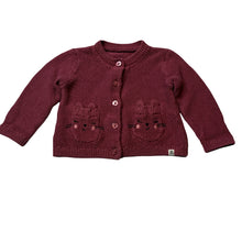 Load image into Gallery viewer, Girls Woolies Babes, knitted cotton cardigan, GUC, size 0,  