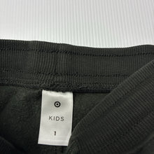 Load image into Gallery viewer, Boys Target, fleece lined dark green track pants, elasticated, EUC, size 1,  