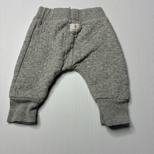 Load image into Gallery viewer, Unisex Country Road, grey marle quilted bottoms / pants, small light mark, FUC, size 000,  