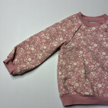 Load image into Gallery viewer, Girls Cynthia Rowley, fleece lined floral sweater / jumper, GUC, size 1,  