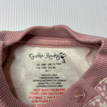 Load image into Gallery viewer, Girls Cynthia Rowley, fleece lined floral sweater / jumper, GUC, size 1,  