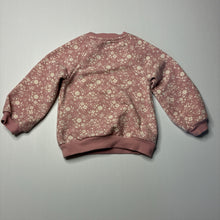Load image into Gallery viewer, Girls Cynthia Rowley, fleece lined floral sweater / jumper, GUC, size 1,  