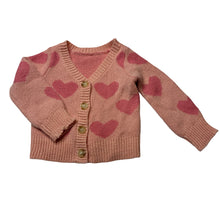 Load image into Gallery viewer, Girls pink, soft feel knitted cardigan, GUC, size 0,  