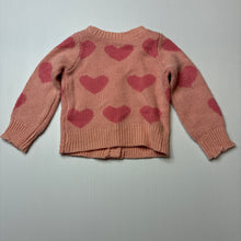 Load image into Gallery viewer, Girls pink, soft feel knitted cardigan, GUC, size 0,  