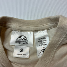 Load image into Gallery viewer, Boys Jurassic World, long sleeve pyjama top, dinosaur, EUC, size 2,  