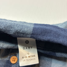 Load image into Gallery viewer, Boys Target, checked cotton long sleeve shirt, GUC, size 0,  