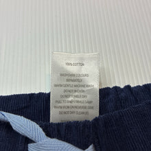 Load image into Gallery viewer, Boys Ollie's Place, lined corduroy cotton pants / bottoms, elasticated, EUC, size 0000,  