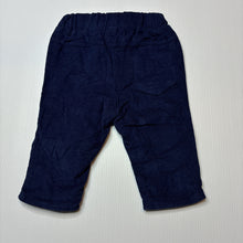 Load image into Gallery viewer, Boys Ollie's Place, lined corduroy cotton pants / bottoms, elasticated, EUC, size 0000,  