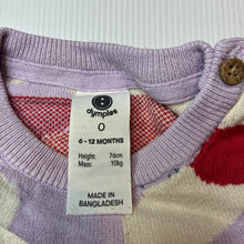 Load image into Gallery viewer, Girls Dymples, knitted cotton sweater / jumper, FUC, size 0,  