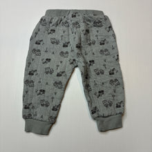 Load image into Gallery viewer, Boys PL.Baby, quilted cotton pants / bottoms, diggers, GUC, size 12 months,  