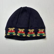 Load image into Gallery viewer, Boys navy, fleece lined hat / beanie, EUC, size 00-0,  