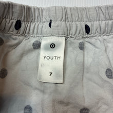 Load image into Gallery viewer, Girls Target, viscose / linen skirt, elasticated, L: 34cm, FUC, size 7,  