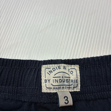 Load image into Gallery viewer, Boys Indie, navy cotton shorts, elasticated, GUC, size 3,  