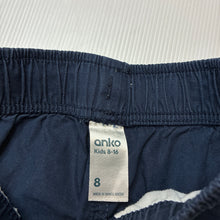 Load image into Gallery viewer, Boys Anko, navy cotton shorts, elasticated, FUC, size 8,  