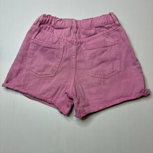 Load image into Gallery viewer, Girls Cotton On, pink denim shorts, adjustable, FUC, size 7,  