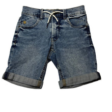 Load image into Gallery viewer, Boys Name It, blue stretch denim shorts, adjustable, FUC, size 8,  