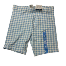 Load image into Gallery viewer, Girls Anko, blue check bike shorts, elasticated, NEW, size 10,  