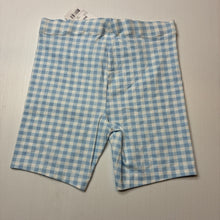 Load image into Gallery viewer, Girls Anko, blue check bike shorts, elasticated, NEW, size 10,  