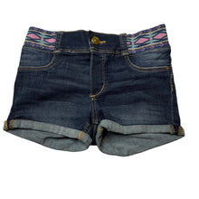 Load image into Gallery viewer, Girls H&amp;M, lightweight stretchy denim shorts, elasticated, GUC, size 7,  